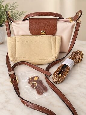DOMAT Crossbody Bag Woven Strap Organizer NEW